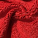 Tissu lainage véritable Teddy Sweat 20% Laine - Rouge