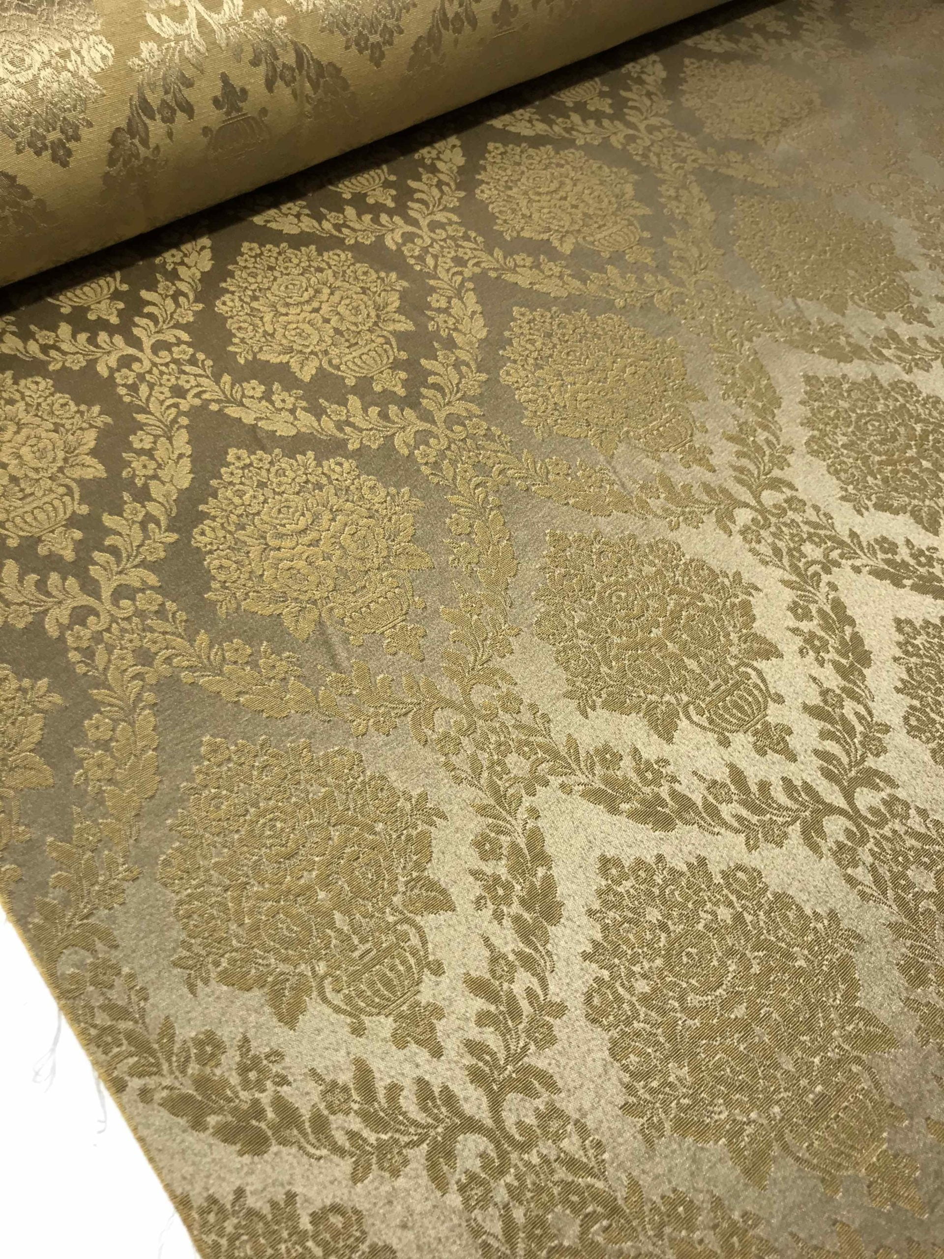 Tissu Remnant-l'or et tissu tapisseries en velours beige