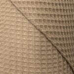 Tissu coton nid d'abeille - Beige foncé