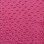 Tissu minky doudou à pois - Rose fuchsia