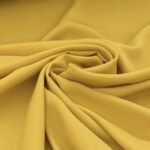 Tissu crêpe envers satin Pegaz - Jaune Gold