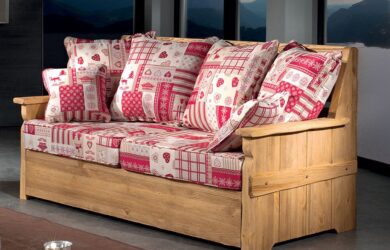 jacquard montagne tissu noel