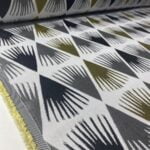 Jacquard éventail gris vert