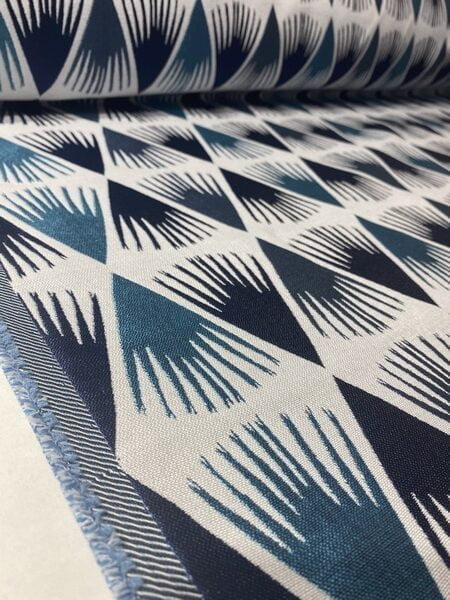Jacquard bleu éventail Jacquard bleu éventail