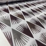 Jacquard éventail brique taupe rouge