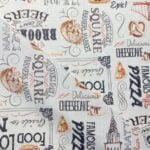 Toile de coton New York burger - Fond blanc