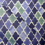 Tissu enduit imprimé Mosaïque - Bleu, vert