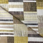 Toile de coton Rayures - Beige, ocre, marron