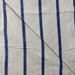 Toile coton rayures Saint Trop - Bleu marine