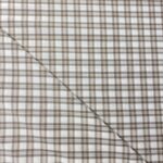 Tissu d'ameublement grande largeur 280cm Anita petits carreaux - Taupe, fond écru