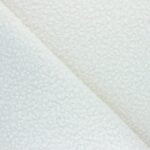 Tissu lainage bouclette Oreo - Blanc