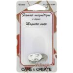 Boutons magnétiques à clipser x1 - 18mm Argent