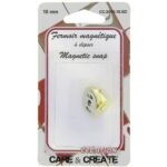Boutons magnétiques à clipser x1 - 18mm Or