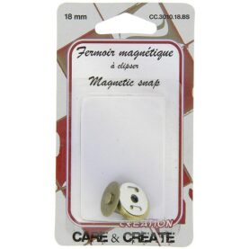 Boutons magnétiques à clipser x1 - 18mm bronze