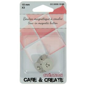 Boutons magnétiques nickel x3 à coudre