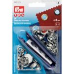 Boite de 24 oeillets rondelles 8mm outil inclus - Argent