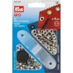 Boite de 50 oeillets rondelles 4mm outil inclus - Argent
