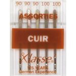 Aiguilles machines cuir assorties 90/100
