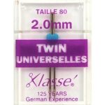 Aiguilles machines double jumelle 80/12 - 2mm