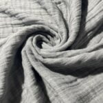 Tissu triple gaze viscose de bambou - Gris