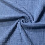 Tissu triple gaze viscose de bambou - Bleu foncé