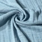 Tissu triple gaze viscose de bambou - Bleu clair
