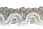 Lézarde wave viscose 11mm - Lin, crème
