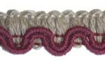 Lézarde wave viscose 11mm - Lin, rouge