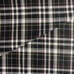 Tissu écossais Tartan petits carreaux - Noir, jaune, rose