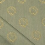 Tissu jacquard empire Napoléon Couronne N°1 - Vert