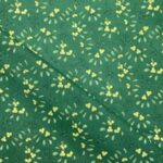 Tissu coton imprimé Gui de noël - Fond vert