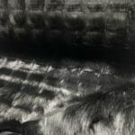Tissu fausse fourrure carreaux - Noir