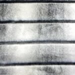 Tissu fausse fourrure rayures - Chiné écru, noir