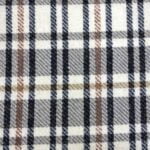 Tissu lainage carreaux 21% laine 12% alpaga - brique, écru, noir, marron