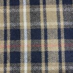 Tissu lainage carreaux 21% laine 12% alpaga - Bleu marine, marron, rouge