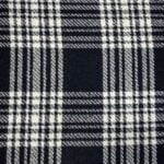 Tissu lainage carreaux 21% laine 12% alpaga - Noir, écru