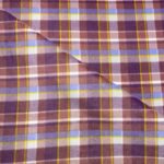 Tissu polaire imprimé - Carreaux, rose, violet, jaune