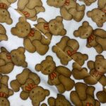 Tissu Doudou imprimé Nounours - Beige, fond écru