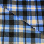 Tissu polaire imprimé - Carreaux, bleu, noir, rose