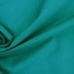 Tissu cretonne coton uni - Bleu canard
