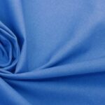 Tissu cretonne coton uni - Bleu jean