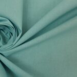 Tissu cretonne coton uni - Bleu opaline