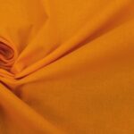 Tissu cretonne coton uni - Orange tournesol