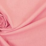 Tissu cretonne coton uni - Rose clair
