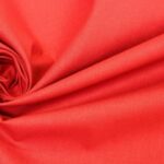 Tissu cretonne coton uni - Rouge