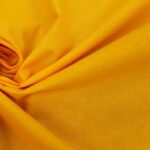 Tissu cretonne coton uni - Orange soleil