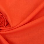 Tissu cretonne coton uni - Vermillon