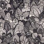 Toile de coton Joséphine édition Thevenon Paris Noir, crème - OEKO-TEX
