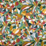 Tissu coton imprimé Caroubier - Multicolore
