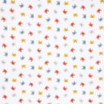 Tissu coton imprimé Crabe - rouge, fond blanc